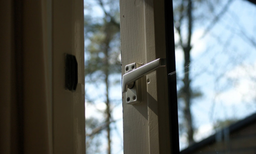 A picture of a glass door